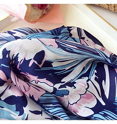 Ecroon Pañuelos Fular Foulard Mujer Bufandas Estampado Chales algodón Chal Estolas Pashminas Elegante Suave Bufanda Chal Cuello Tiras