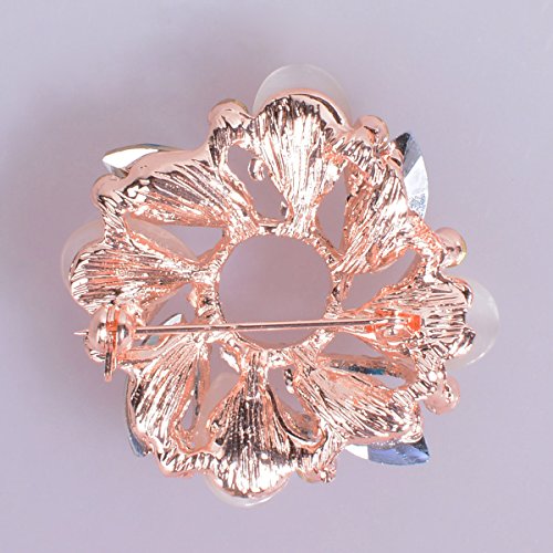 ECYC Moda Cristal Bauhinia Mujer Broche Para Ropa De Las Mujeres Vestido Decorativo Pin