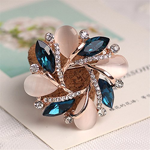 ECYC Moda Cristal Bauhinia Mujer Broche Para Ropa De Las Mujeres Vestido Decorativo Pin