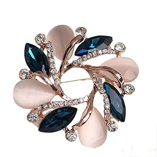 ECYC Moda Cristal Bauhinia Mujer Broche Para Ropa De Las Mujeres Vestido Decorativo Pin