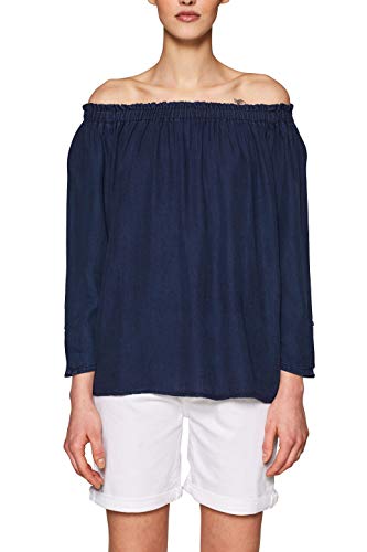 edc by Esprit 039CC1F017 Blusas, 405/azul Oscuro, M para Mujer
