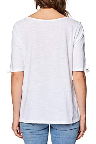 edc by Esprit 039CC1K039 Camiseta, Blanco (White 100), S para Mujer