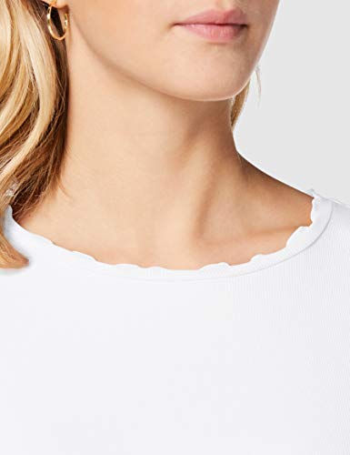 edc by Esprit 080CC1K340 Camiseta, Blanco (110), M para Mujer