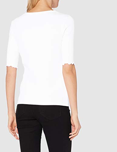 edc by Esprit 080CC1K340 Camiseta, Blanco (110), M para Mujer