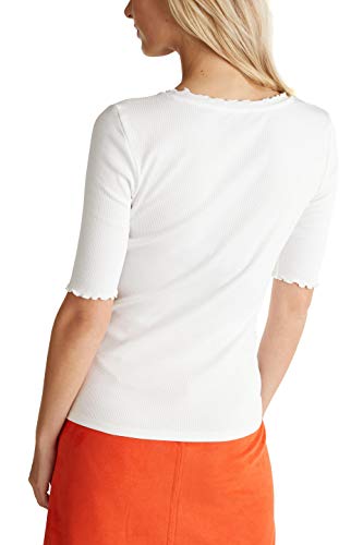 edc by Esprit 080CC1K340 Camiseta, Blanco (110), M para Mujer