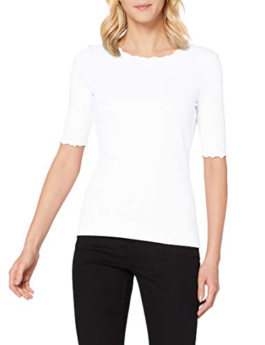 edc by Esprit 080CC1K340 Camiseta, Blanco (110), M para Mujer