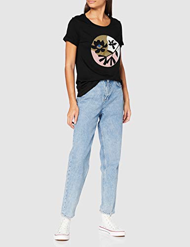 edc by Esprit 080CC1K342 Camiseta, 001/negro, XXS para Mujer