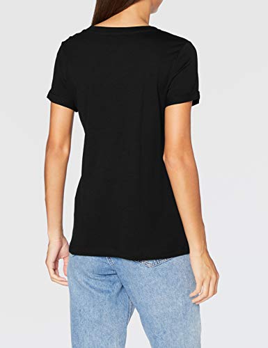 edc by Esprit 080CC1K342 Camiseta, 001/negro, XXS para Mujer