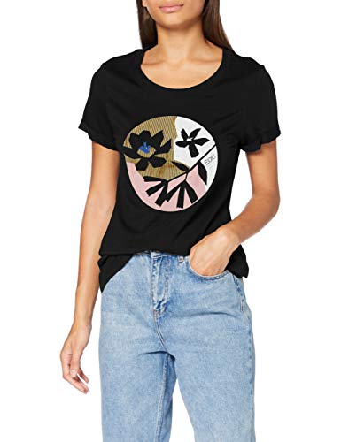 edc by Esprit 080CC1K342 Camiseta, 001/negro, XXS para Mujer
