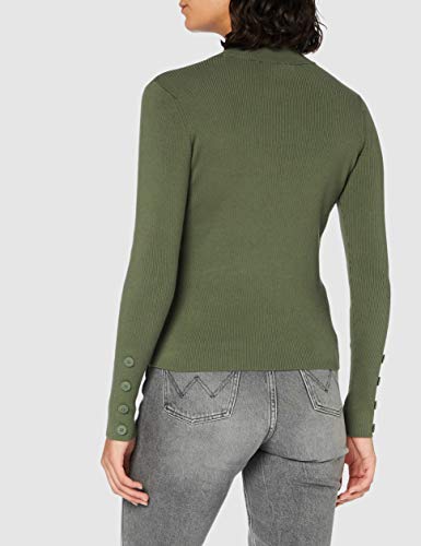edc by Esprit 090cc1i303 Suéter, Verde (345/Kaki Claro), S para Mujer