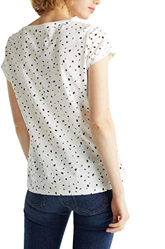edc by Esprit 999cc1k817 Camiseta, Blanco (Off White 110), Small para Mujer