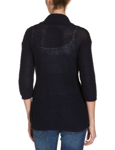 Eddie Bauer - Jersey de Punto de Manga 3/4 con Cuello Chimenea para Mujer, Color Azul Oscuro, Talla 38/40