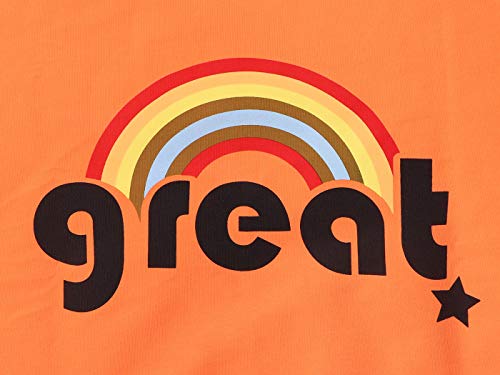 Edjude Invierno Sudaderas para Niña de Manga Larga Otoño Cuello Redondo Arco Iris Jersey Deportiva Suéter Naranja 2-3 Años