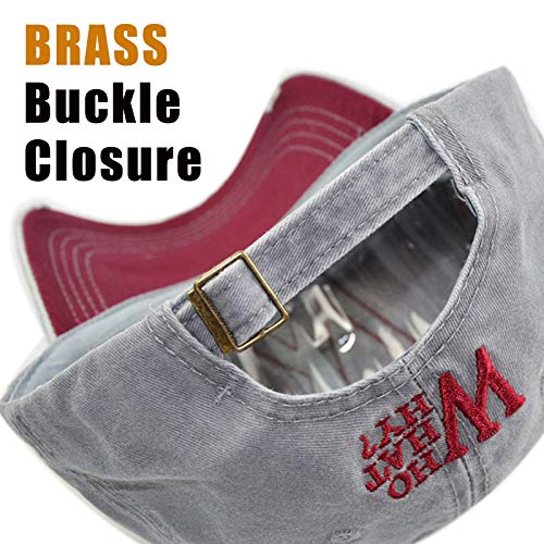 EDOTON Gorras de Béisbol para Hombre Mujer Letra W Bordada Ajustable Casual Al Aire Libre Deportes Gorra (Gris)