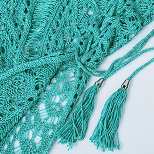 EDOTON Mujer Camisolas Playa Ganchillo Ropa de Baño Encubrimientos Bikini Cover Up Verano Tunica Vestido de Playa Ropa de Baño