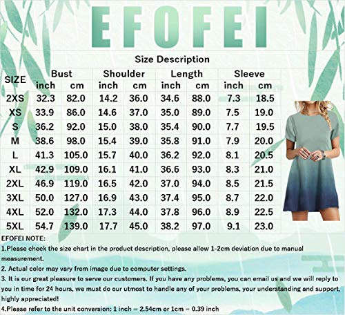 EFOFEI - Mini vestido de verano para mujer, estilo casual, estilo casual, para verano, elegante, cuello redondo, manga corta, varios colores morado claro L