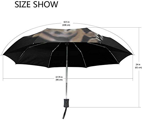El recorrido de la lengua de serpiente Python abre y cierra automáticamente el paraguas, paraguas plegable a prueba de rayos UV, a prueba de viento, liviano y compacto