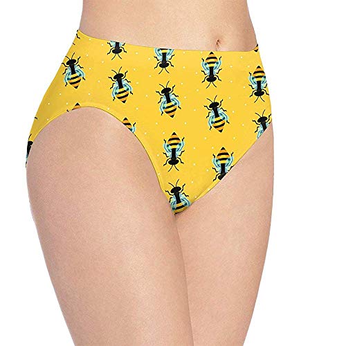 Elaine-Shop 3D Print Soft Ropa interior de mujer Free Bees Fashion Flirty Sexy Lady 's Panties Briefs, M (Cintura: 34cm)