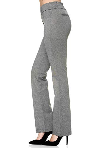 Elara Pantalones para Mujer Chunkyrayan Gris Oscuro A146-21 Dk.Grey-48 (4XL)