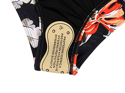 Eledobby Traje de Baño para Mujer y Niña 2 Piezas Conjuntos de Bikinis a Juego con la Familia Tankinis de Cintura Alta Volantes Padres e Hijos Ropa de Playa de Verano para Nadar Negro 8-10 Años