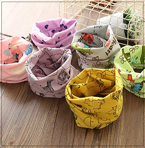 Elfin-Lore Bebé Bufanda Pañuelo Cuello Niños Recién Nacido Infantil Unisex Algodón A Prueba De Viento Multipropósito Cálido 0-12T 3 Pzs