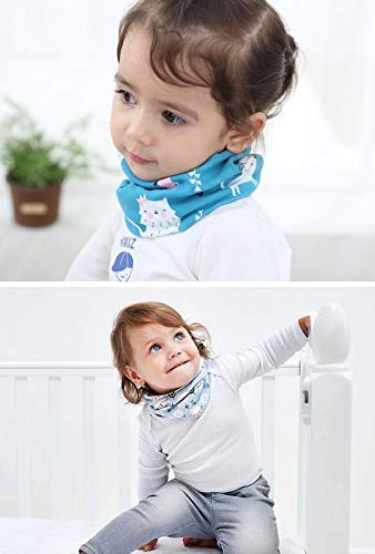 Elfin-Lore Bebé Bufanda Pañuelo Cuello Niños Recién Nacido Infantil Unisex Algodón A Prueba De Viento Multipropósito Cálido 0-12T 3 Pzs
