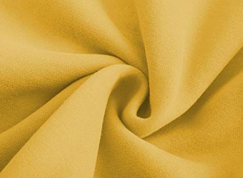 ELFIN Sudadera con capucha para mujer, con cremallera, para otoño e invierno amarillo M