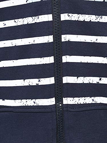 Elfin - Sudadera Deportiva con Cremallera para Mujer, con Cuello Alto Azul Marino XL