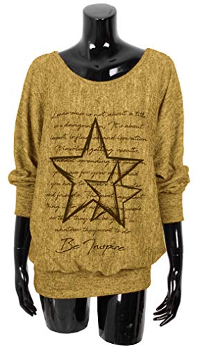 Emma & Giovanni - Sudadera - Mujer (Mostaza, M-L)