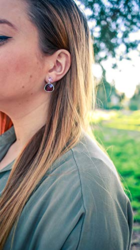 EMPATHY JEWELS - Pendientes Mujer Largos Para Fiesta, Unos Pendientes De Plata De Ley Con Piedras De Colores Perfectos Para Novias. Las Joyas Para Mujer Que Son Para Ti. (Amatista)