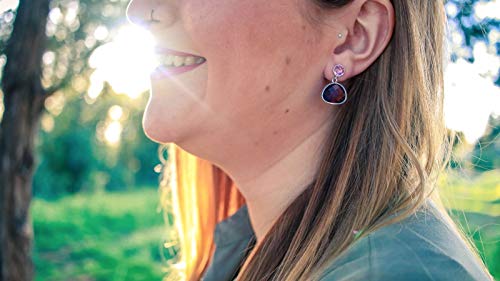 EMPATHY JEWELS - Pendientes Mujer Largos Para Fiesta, Unos Pendientes De Plata De Ley Con Piedras De Colores Perfectos Para Novias. Las Joyas Para Mujer Que Son Para Ti. (Amatista)