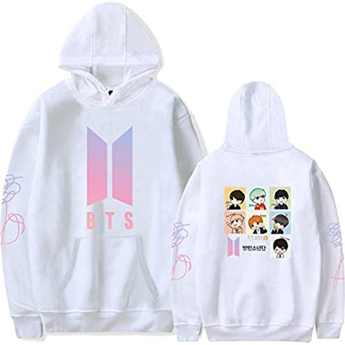 EMPERSTAR Sudadera con Capucha De Yovvin BTS, Sudadera con Capucha Popular De La Calle del Hip-Hop De BTS, Camisa De La Pareja M
