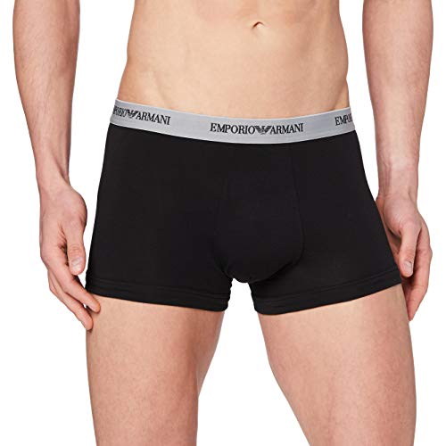 Emporio Armani Underwear 111357CC717 - Calzoncillos Para Hombre, Multicolor (BIANCO/NERO/GRIGIO 02910), talla del fabricante: L, paquete de 3