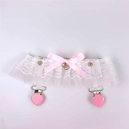 Encaje Ajustable Sexy Arnés De Pierna Cinturones De Liga Gótico Mujeres Conjuntos De Medias De Liga Anillo De Muslo Kawaii con Clip