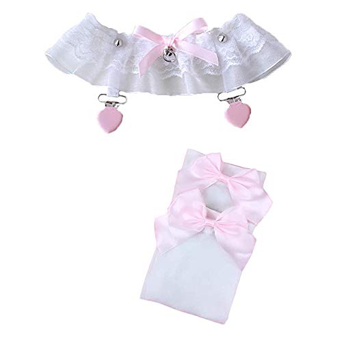 Encaje Ajustable Sexy Arnés De Pierna Cinturones De Liga Gótico Mujeres Conjuntos De Medias De Liga Anillo De Muslo Kawaii con Clip