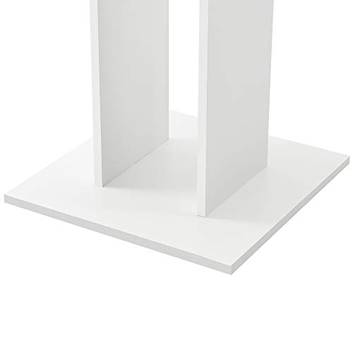 [en.casa] Mesa de Comedor Lindesnes 65 x 65 x 78 cm Mesa de Cocina o Salón Cuadrada Mesa de Bar Mesa de Bistro Efecto hormigón y Blanco