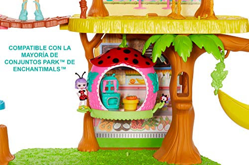 Enchantimals Supercafé de la selva mágica con muñeca Peeki Parrot (Mattel GFN59)