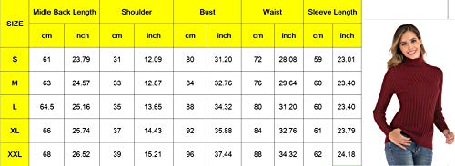 Enjoyoself Suéter Cuello Alto para Mujer Invierno Jerseys Elegantes Prenda de Punto Cálido Pullover Básico