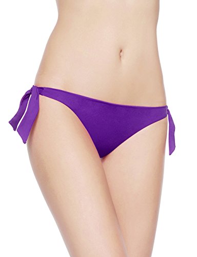eonar Mujer Braguita De Bikini con Lados Cheeky Brasileños Tangas (L,Purple)