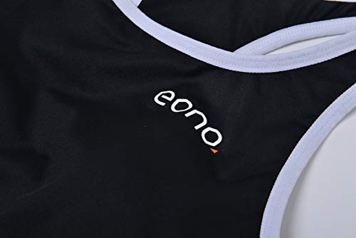 Eono Essentials - Sujetador deportivo femenino con espalda racer (L)
