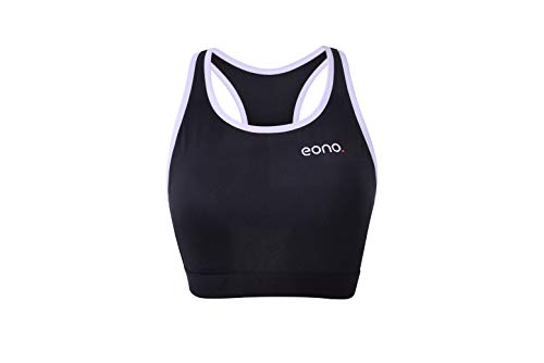 Eono Essentials - Sujetador deportivo femenino con espalda racer (L)