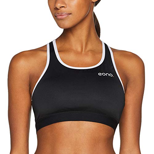 Eono Essentials - Sujetador deportivo femenino con espalda racer (L)