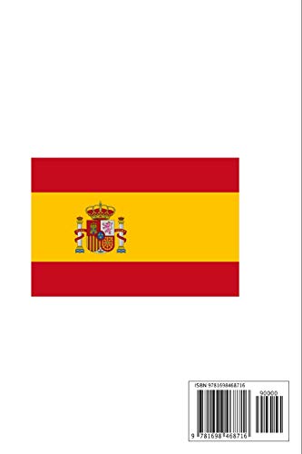 España: País Bandera A5 Cuaderno para escribir con 120 páginas