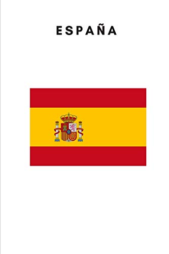 España: País Bandera A5 Cuaderno para escribir con 120 páginas