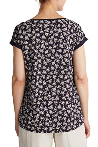 Esprit 050EE1K332 Camiseta, 400/azul Marino, L para Mujer