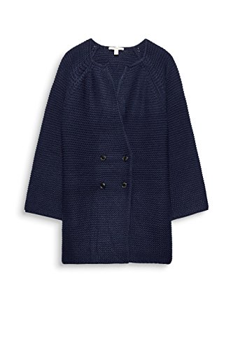 Esprit 087ee1i031 Chaqueta Punto, Azul (Navy 2 401), Medium para Mujer