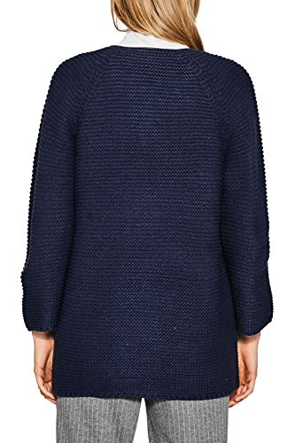 Esprit 087ee1i031 Chaqueta Punto, Azul (Navy 2 401), Medium para Mujer