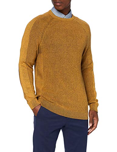 Esprit 090ee2i301 Suéter Amarillo ( 704 / AMBER AMARILLO 5 ) , L para Hombre