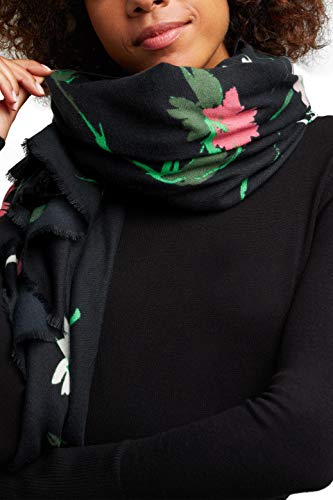 Esprit 100EA1Q326 Bufanda de moda, 001/negro, Talla única para Mujer
