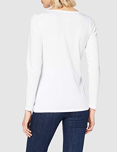 Esprit 998ee1k812 Camisa Manga Larga, Blanco (White 100), Medium para Mujer